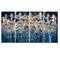 Designart - Blue Vintage Crystal Chandelier - Flower Artwork on Canvas